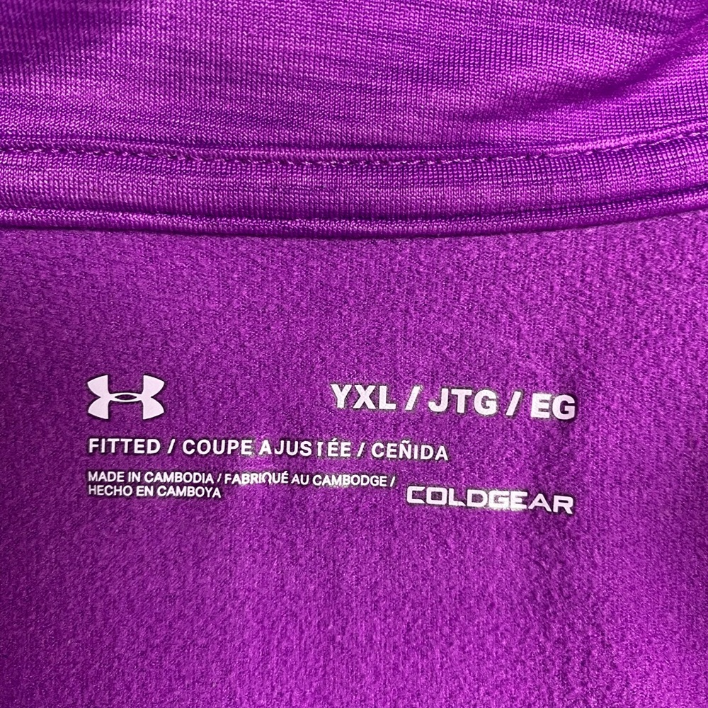 Under Armour Purple Long Sleeve Pullover Jacket Youth XL - Picture 3 of 4